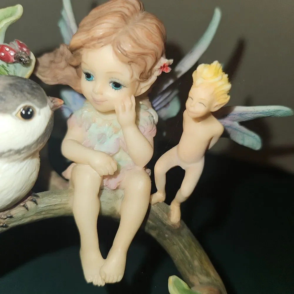 Pacific Giftware Fantasy Resin Fairys & Bird Table Accent Decor